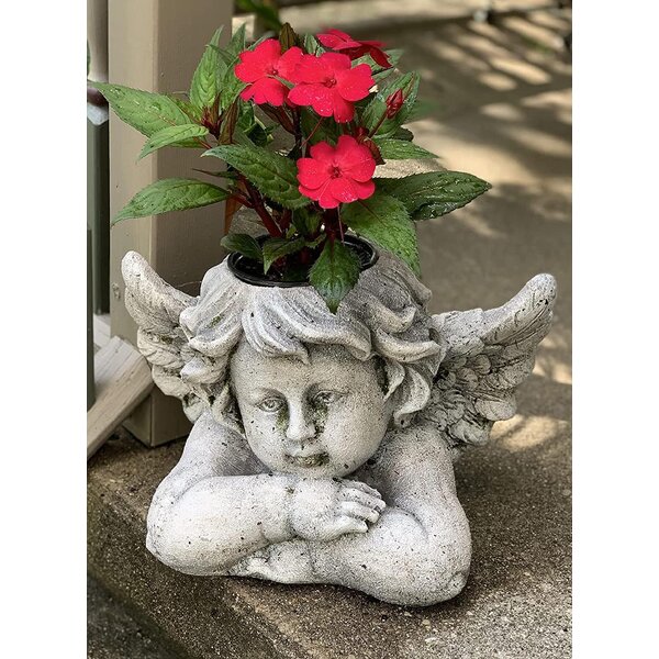 Canora Grey Ashawni Stone Statue Planter Wayfair